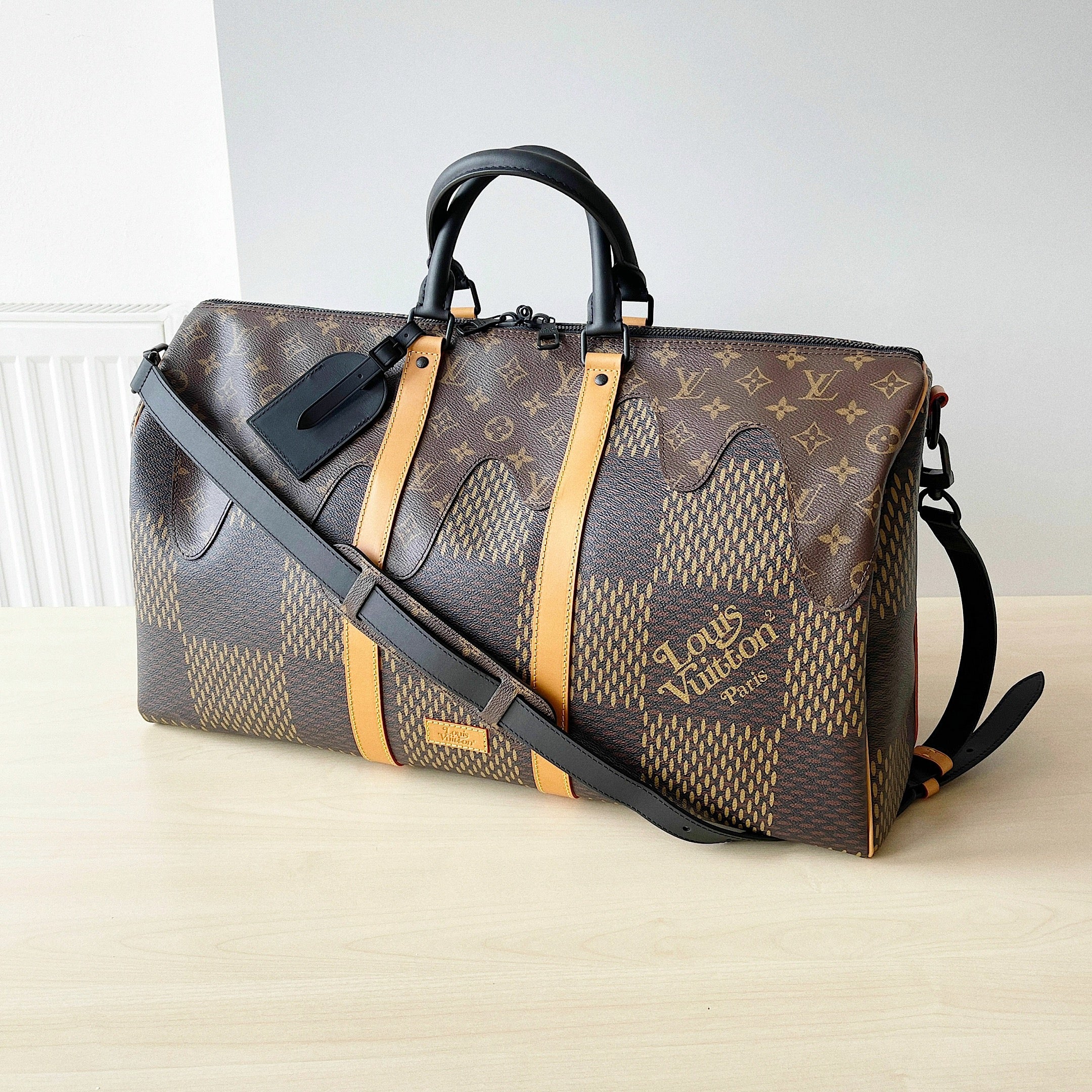 [TOP] Louis Vuitton LV L*V x Nigo Keepall 50 Bag-Brown
