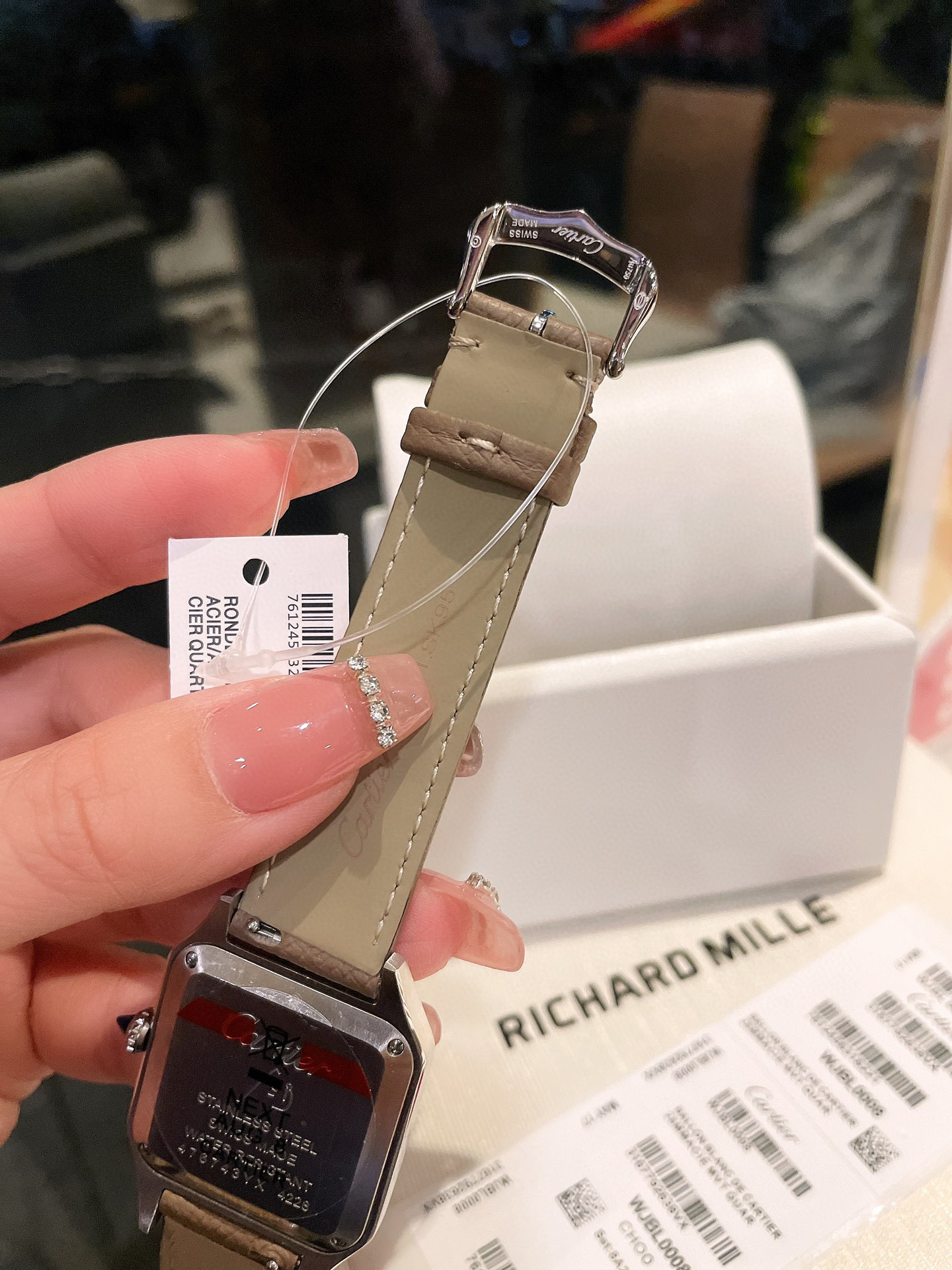 [TOP] Cartier Santos - Dumont Lady Watch Leather