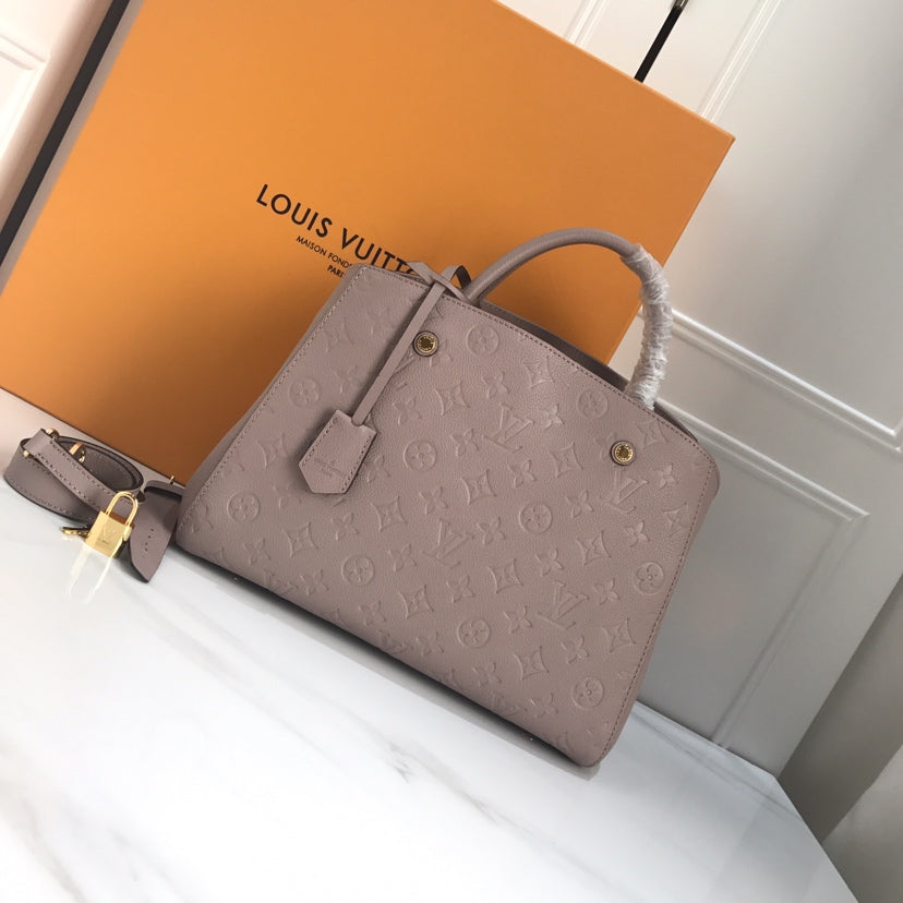 [TOP] Louis Vuitton LV L*V Montaigne MM Empreinte Bag - Turtle Dove