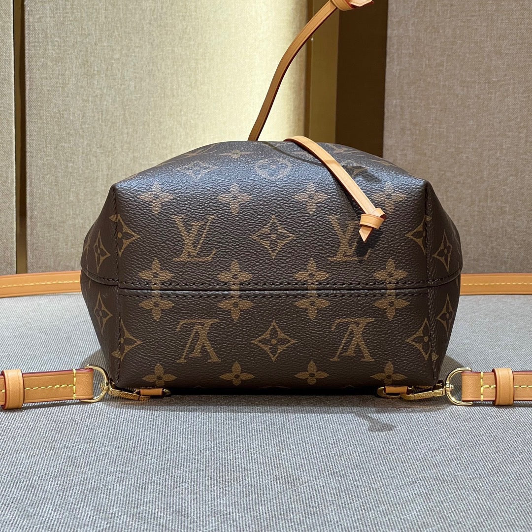 [TOP] Louis Vuitton LV L*V Montsouris Monogram BB Backpack - Tan