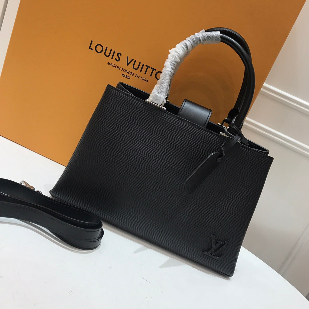 [TOP] Louis Vuitton LV L*V Epi Kleber PM Bag 19cm x 30cm x 10.5cm- Black
