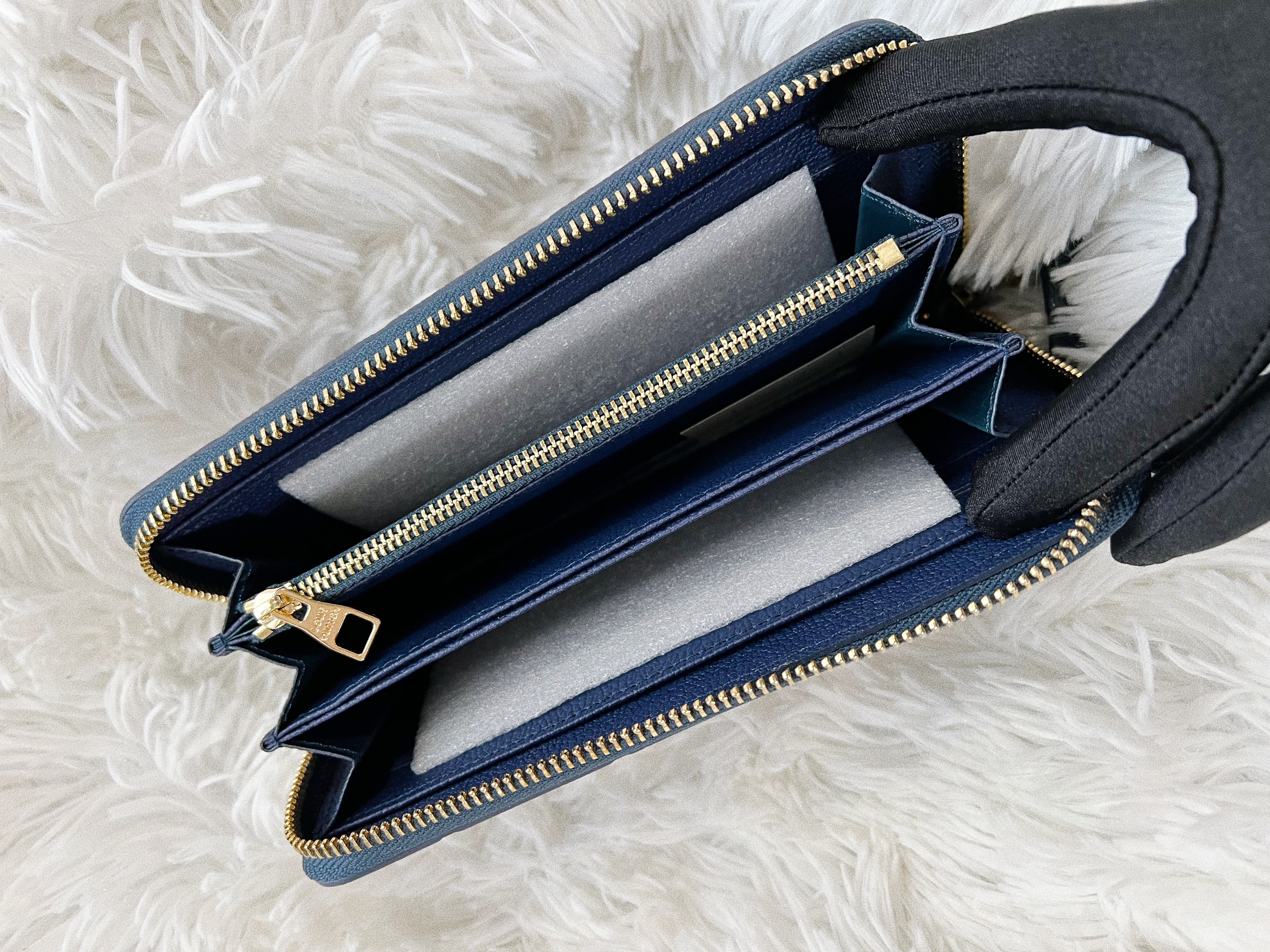 [TOP] Louis Vuitton LV LV Zippy Empreinte Wallet - Navy Blue