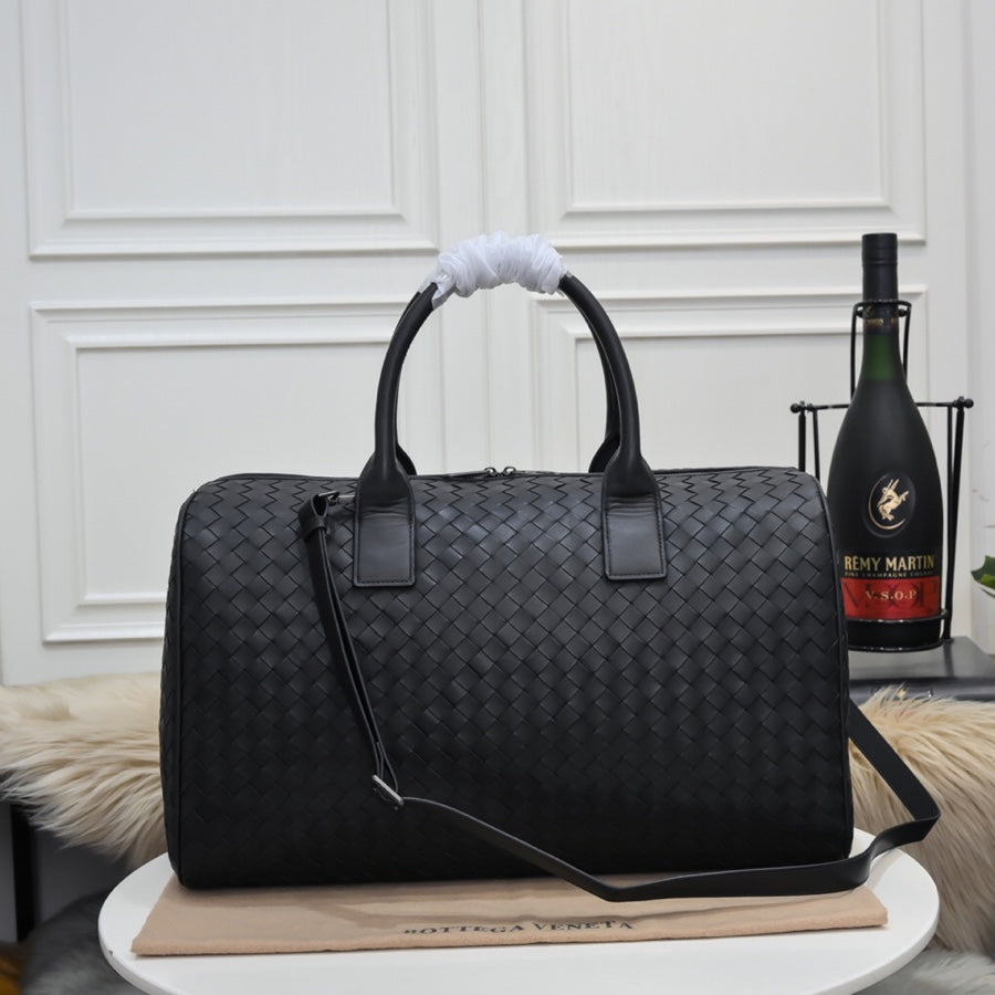 [TOP] Bottega Veneta BV BV Intrecciato Travel Bag - Black