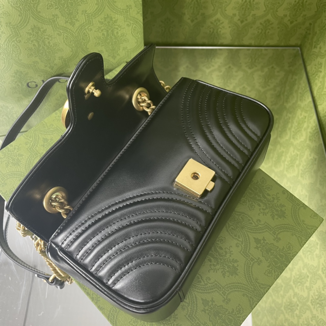 [TOP] GUCCI GG Marmont Bag Mini 22cm - Black