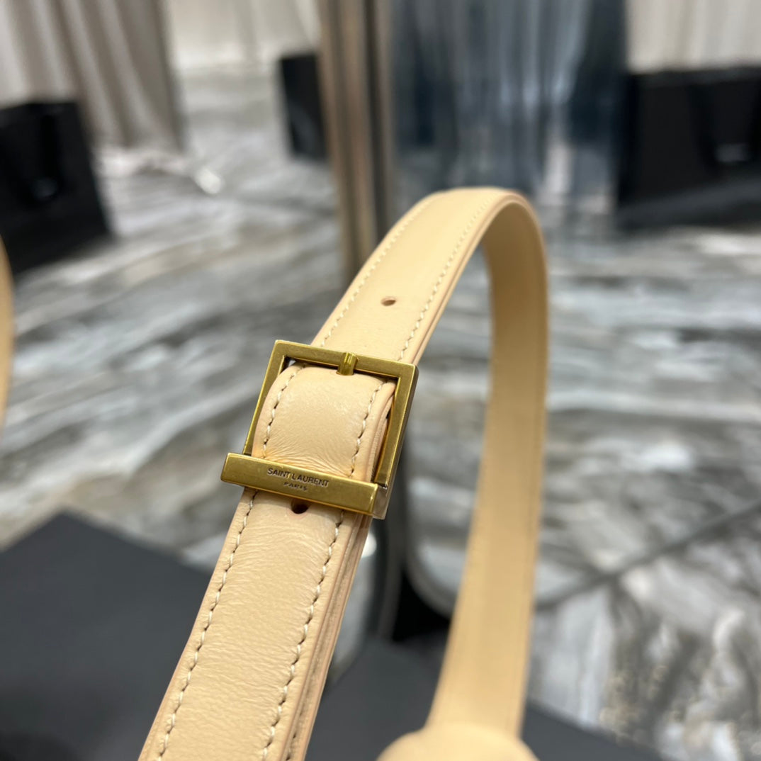 [TOP] Yves Saint Laurent YSL Le 57 Small Shoulder Bag - Beige