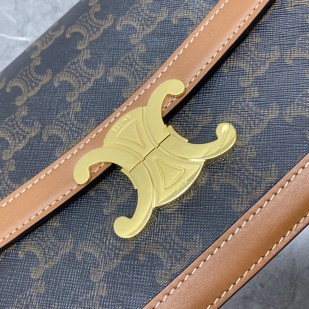 [TOP] CELINE Triomphe Shoulder Bag 22-16-6