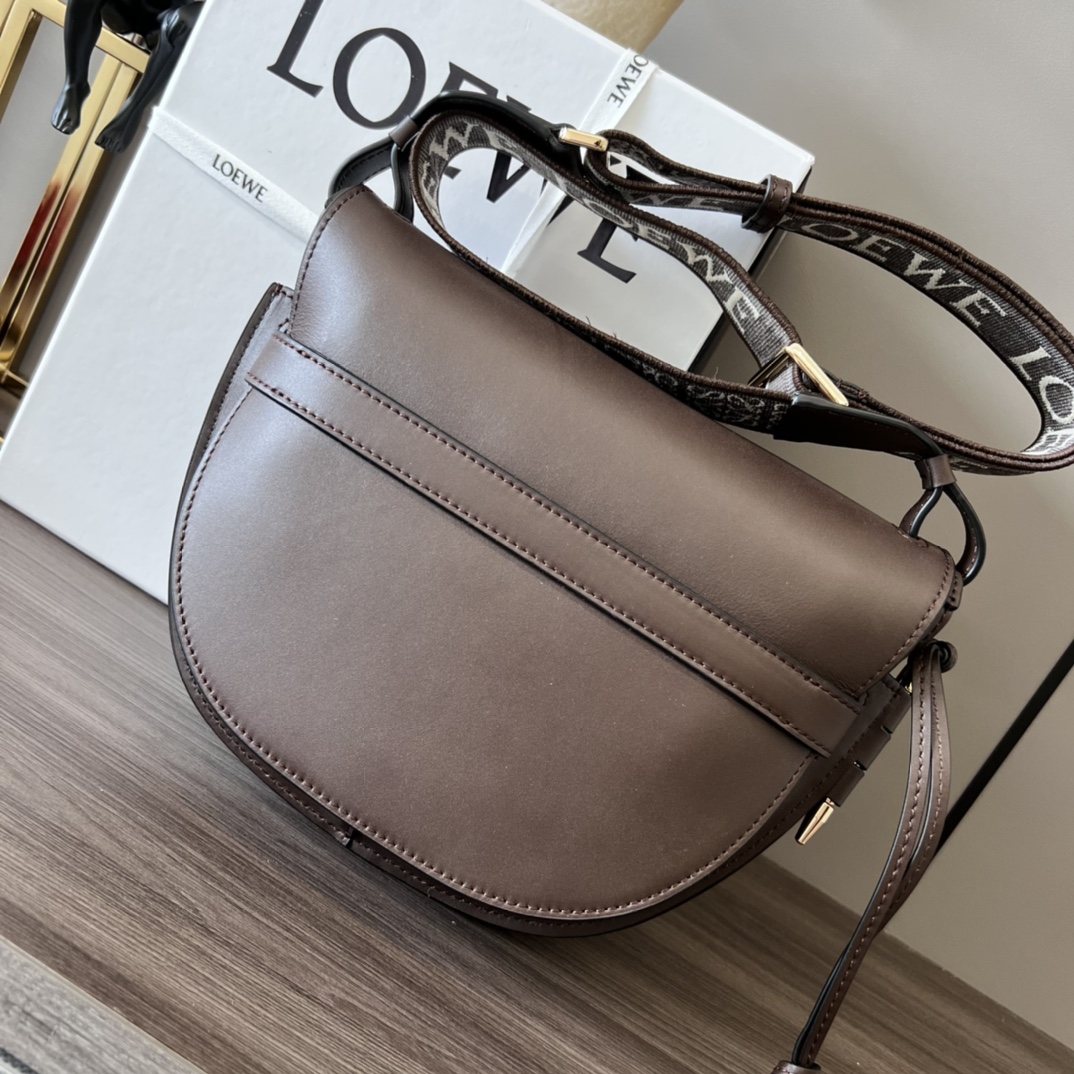 [TOP] LOEWE Gate Dual bag 26x12.5x19cm - Chocolate