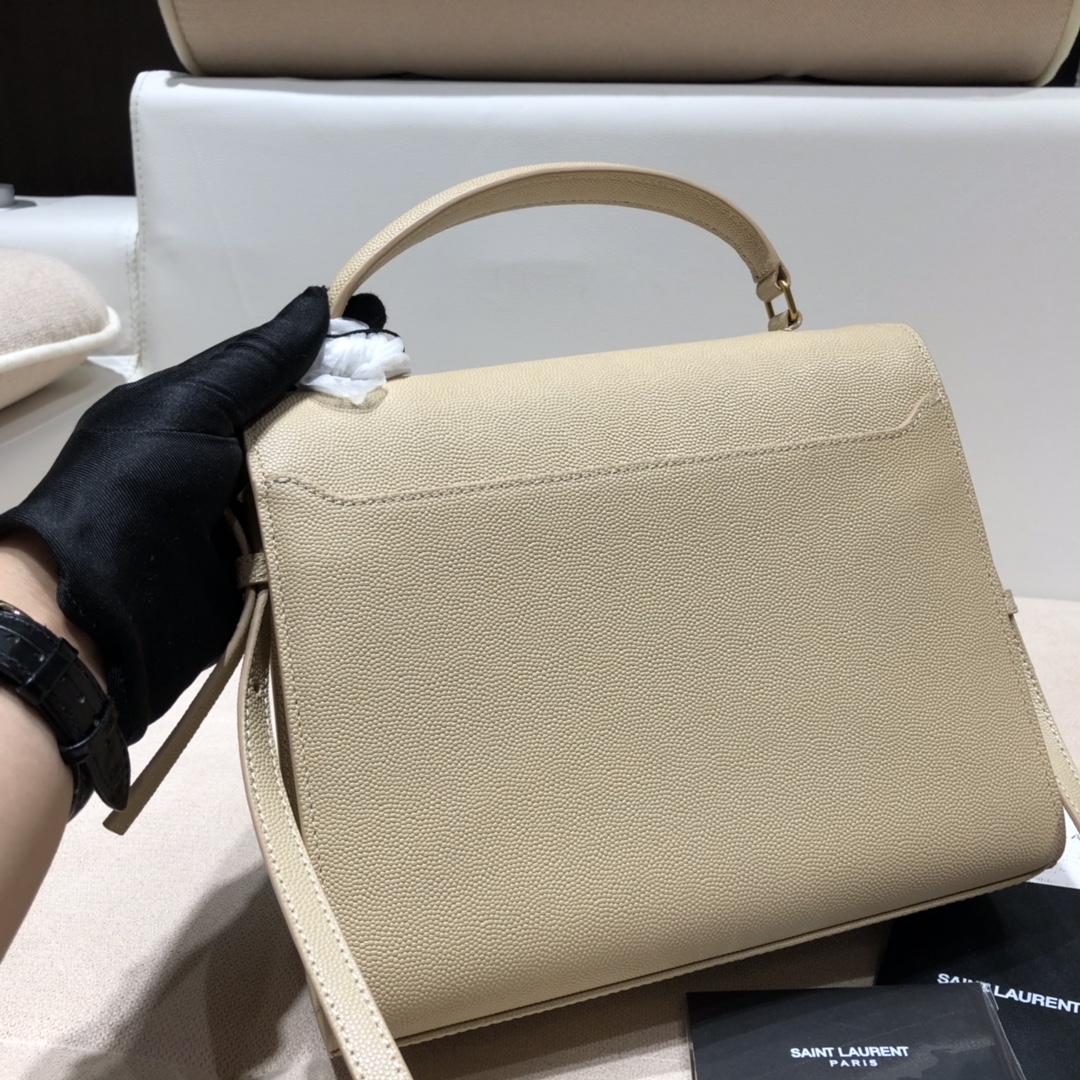 [TOP] Yves Saint Laurent YSL Cassandra Top Handle Bag - GHW