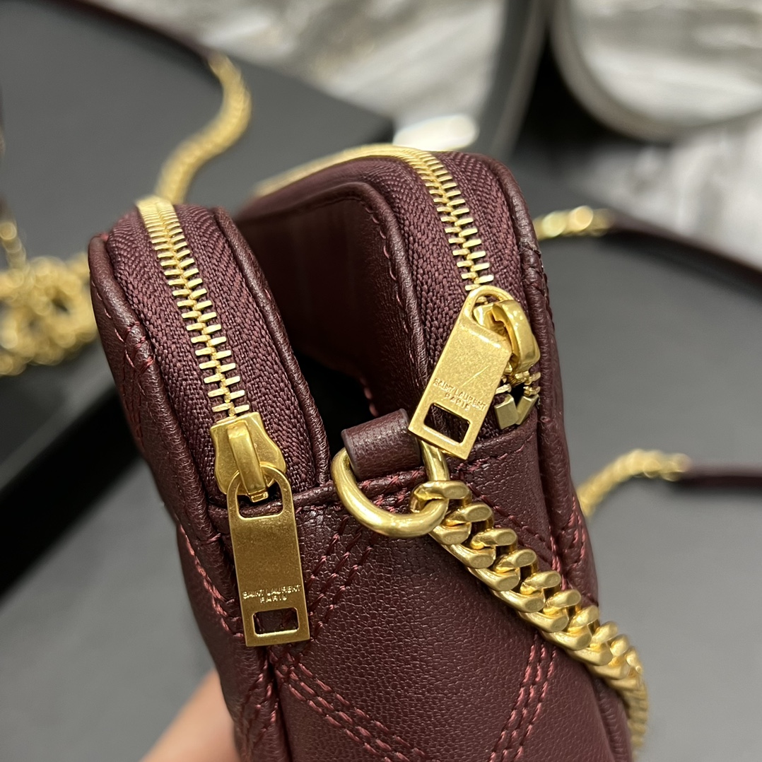 [TOP] Yves Saint Laurent YSL  BECKY Handbag Shoulder Bag - Red