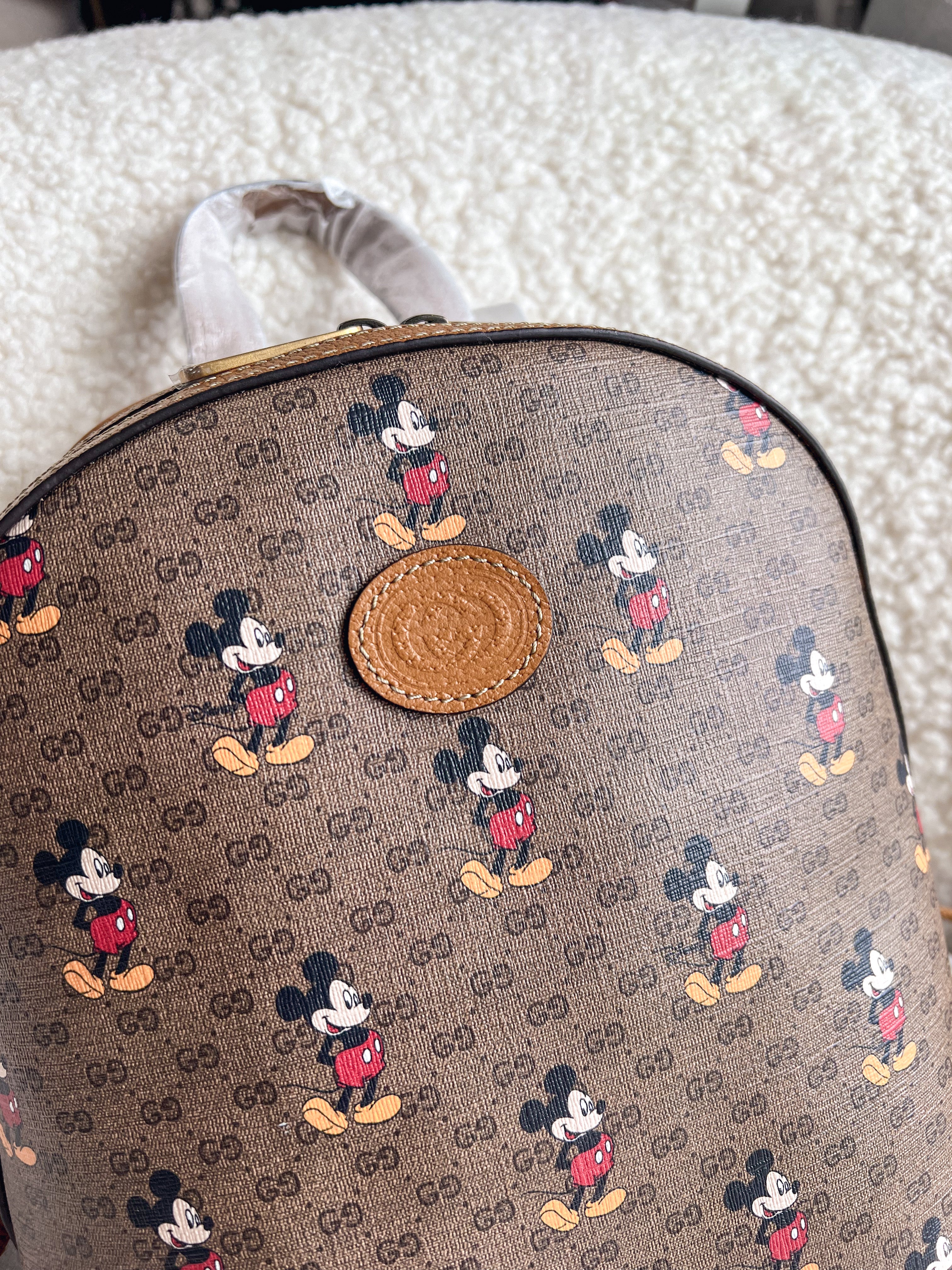 [TOP] GUCCI G*G Mini Supreme Monogram Mickey Mouse - Brown