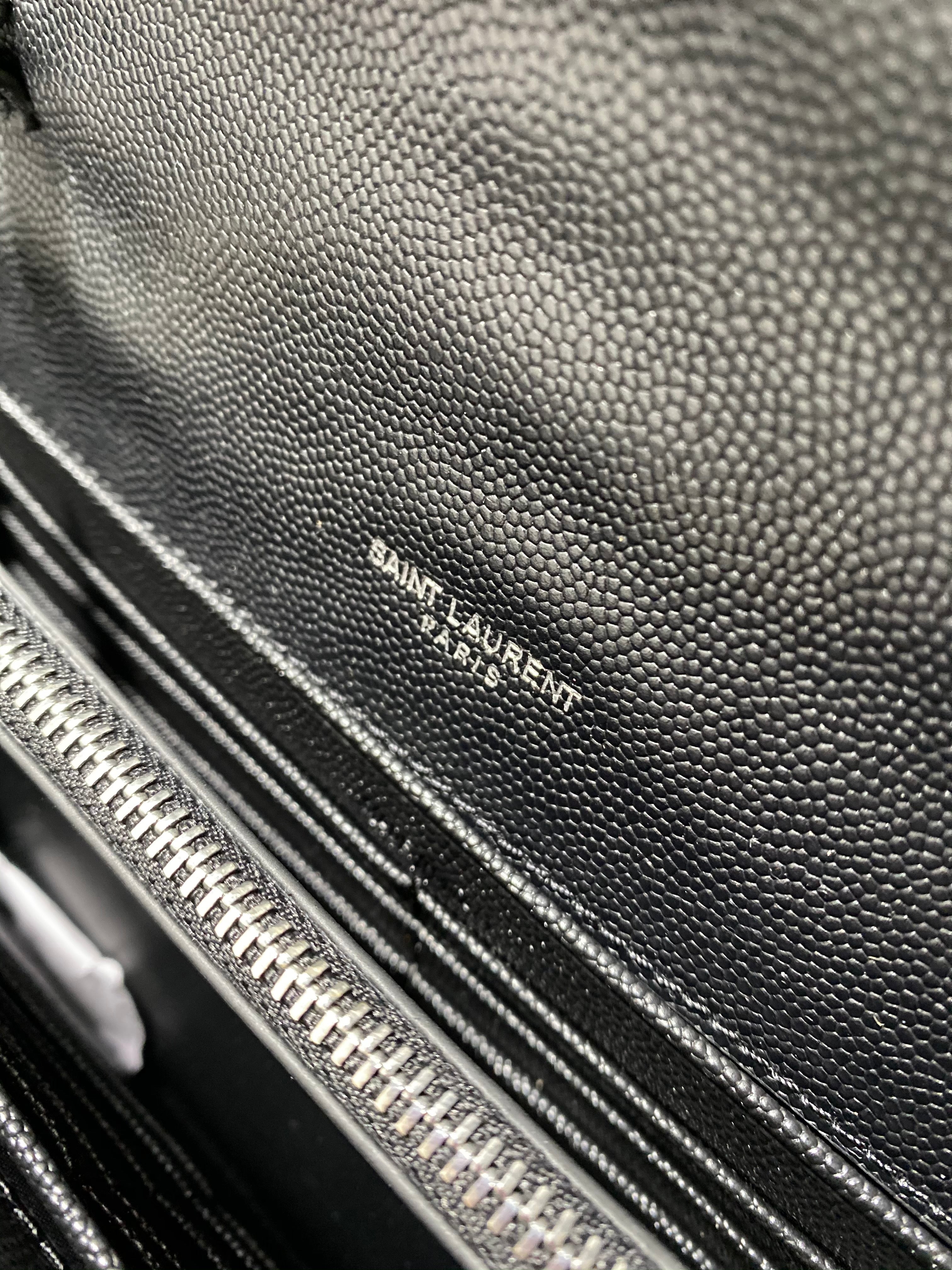 [TOP] Yves Saint Laurent YSL Monogram Matelasse Leather Wallet On Chain - TOP Quality