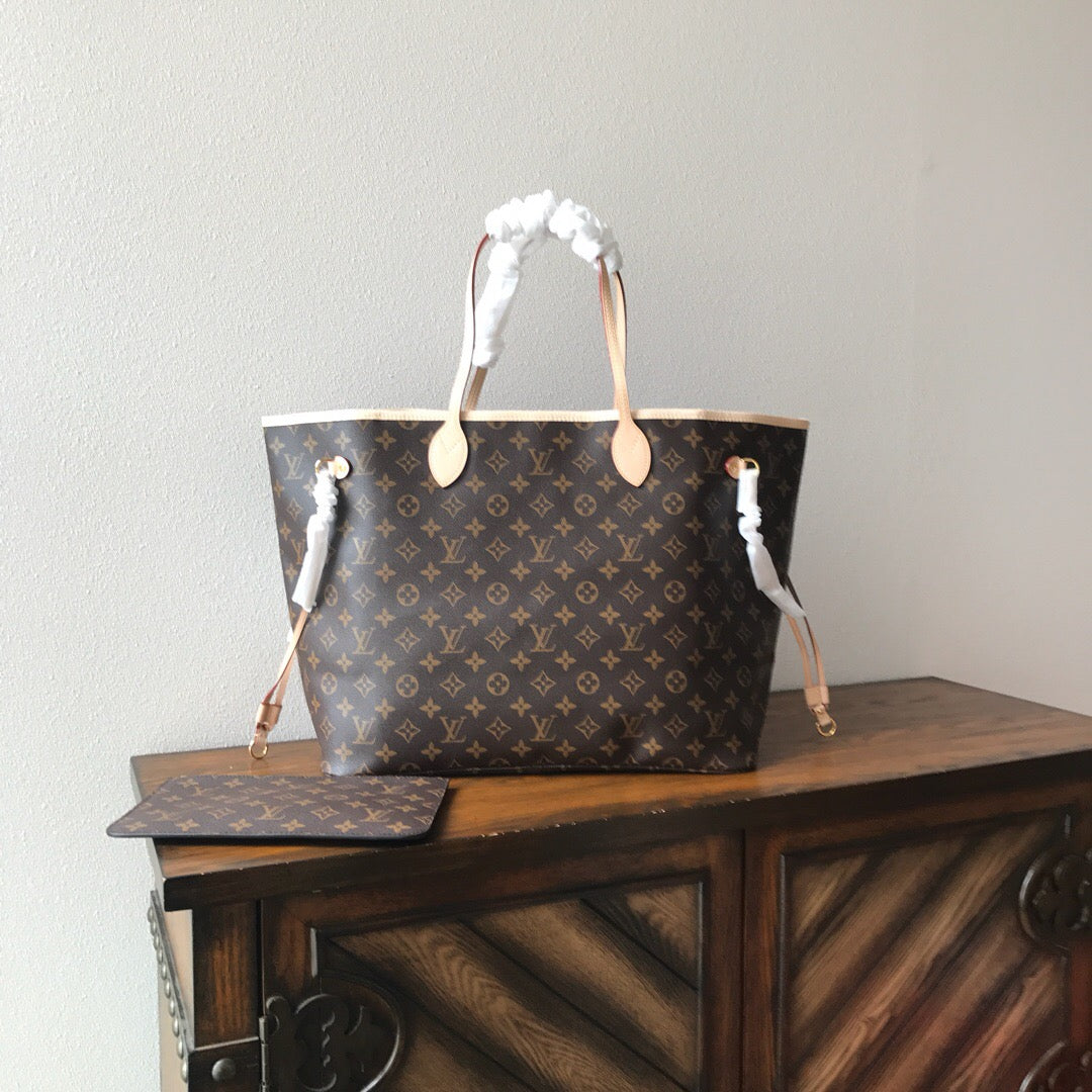 [TOP] Louis Vuitton LV LV Neverfull Monogram MM - Tan