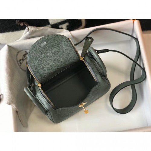 [TOP] HERMES Lindy 20cm - Dark Green