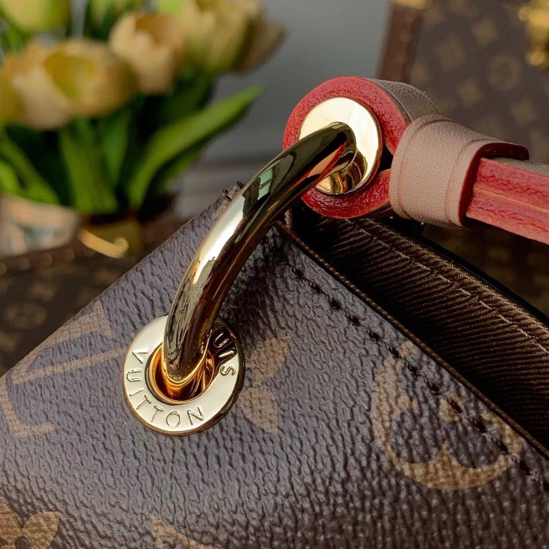 [TOP] Louis Vuitton LV Graceful PM Monogram Bag 35x30x11cm- Beige