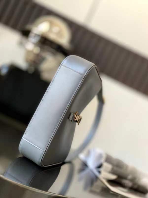 [TOP] Yves Saint Laurent YSL LE 5A7 Bag - Grey & GHW