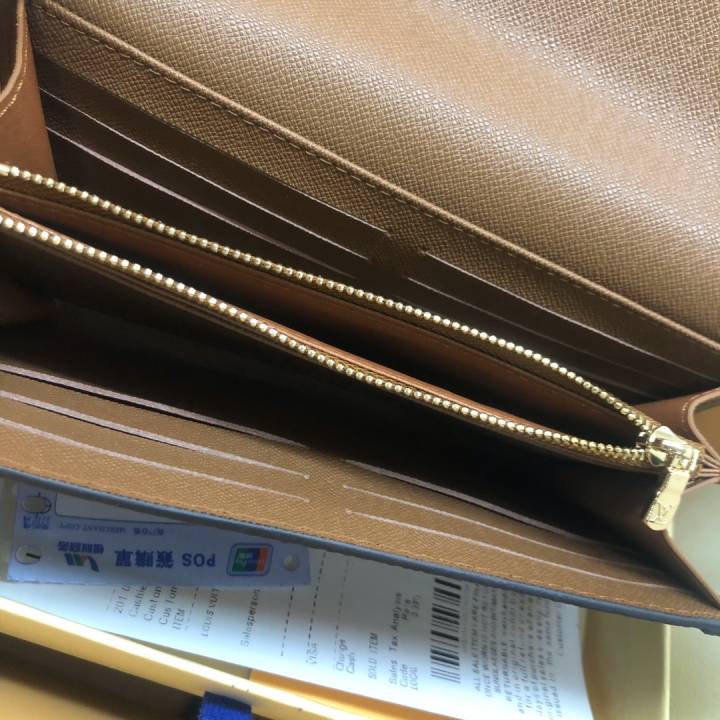 [TOP] Louis Vuitton LV Folding Long Wallet  20×10×2CM-Brown