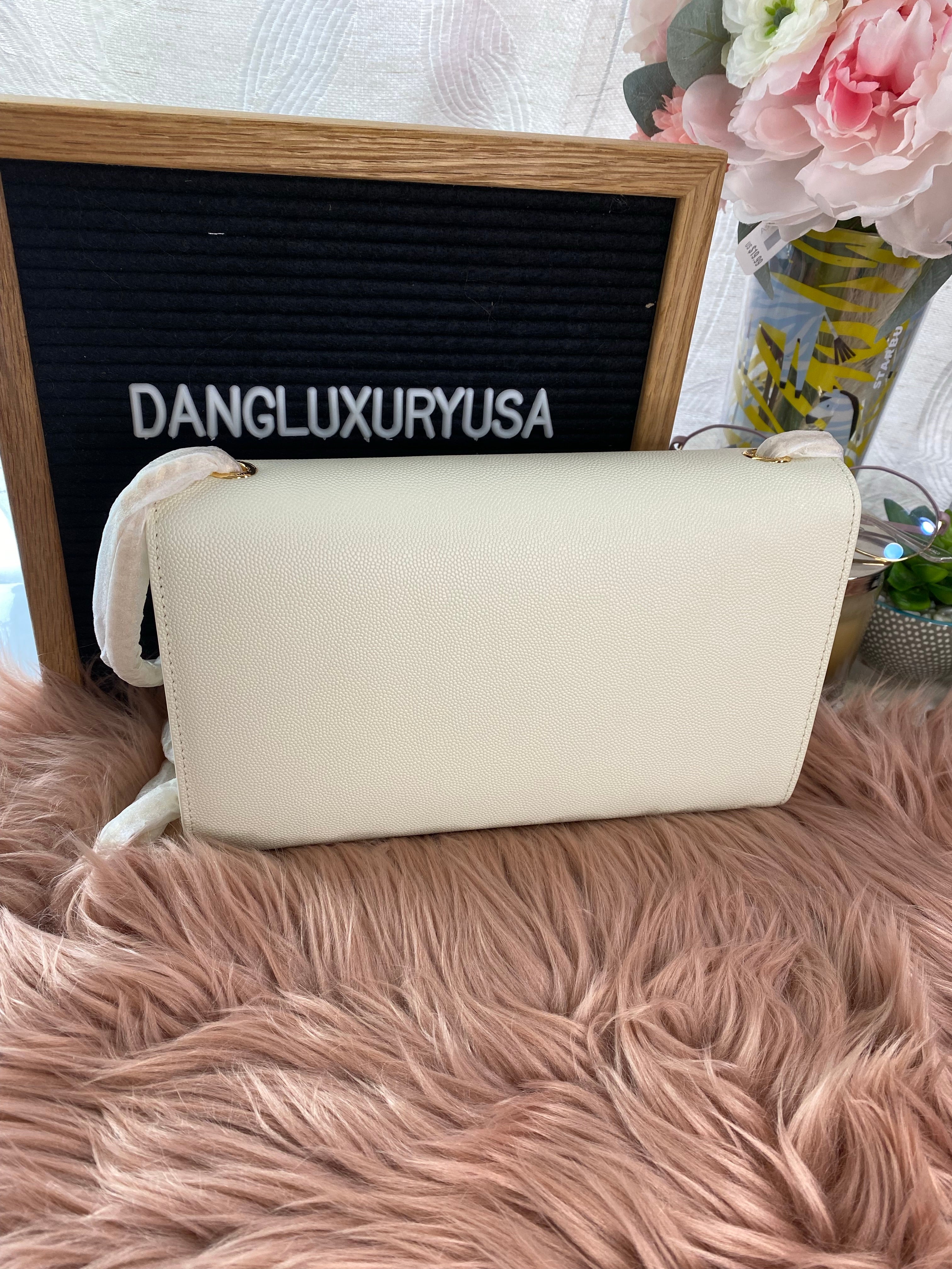 [TOP] Yves Saint Laurent YSL Kate Bag 24*14.5*5.5cm - White