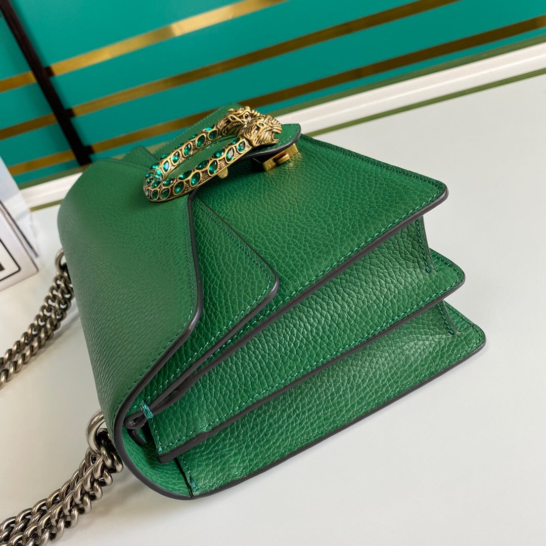 [TOP] GUCCI Dionysus Bag Crystal-embellished Small - GREEN