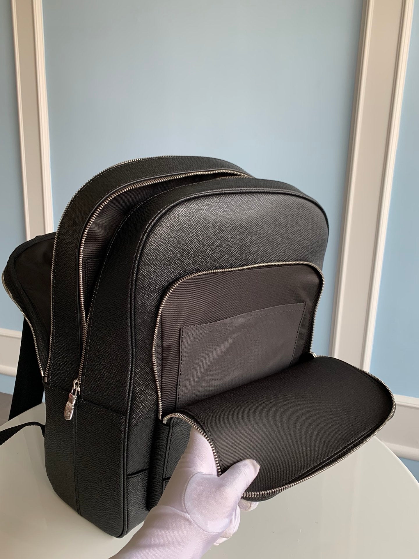 [TOP] Louis Vuitton LV Adrian Backpack  30cm×39cm×13.5cm-Black