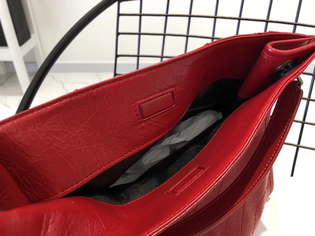 [TOP] Yves Saint Laurent YSL Medium Niki Shopping Bag - Red SHW