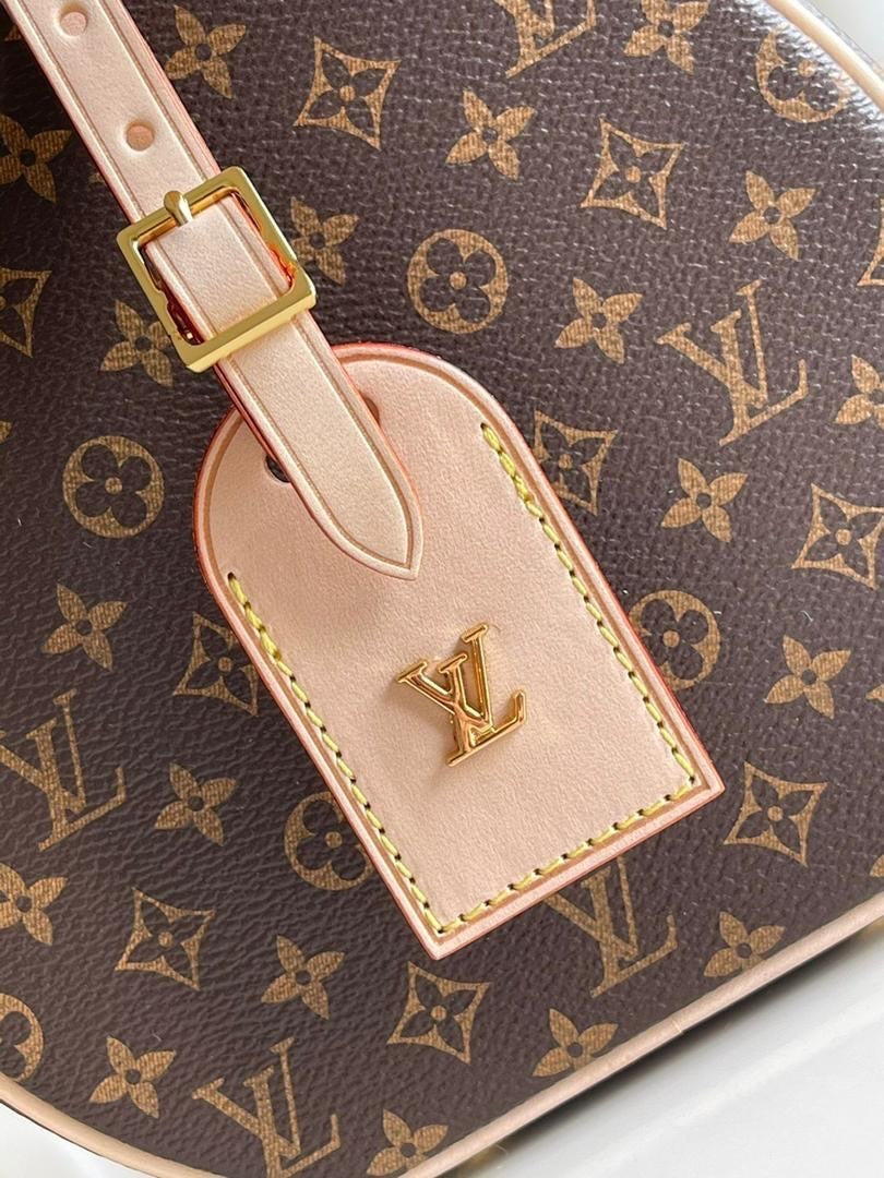 [TOP] Louis Vuitton LV  Monogram Petit Boite Chapeau 17.5 x 16.5 x 7.5cm - Cream Leather