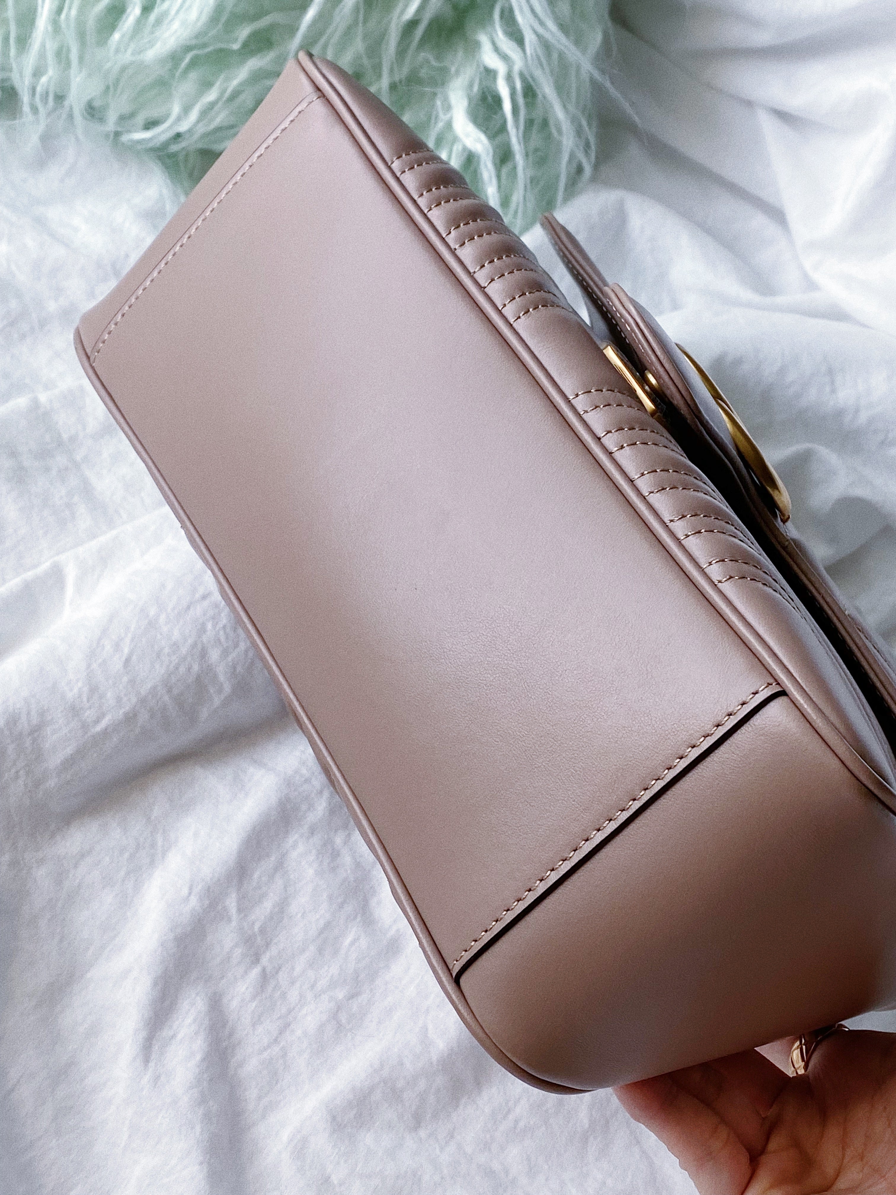 [TOP] GUCCI GG Marmont Bag Top Handle - Dusty Pink