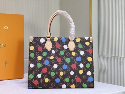 [TOP] Louis Vuitton LV LV X YK On The Go Monogram Bag 3 Sizes-Brown