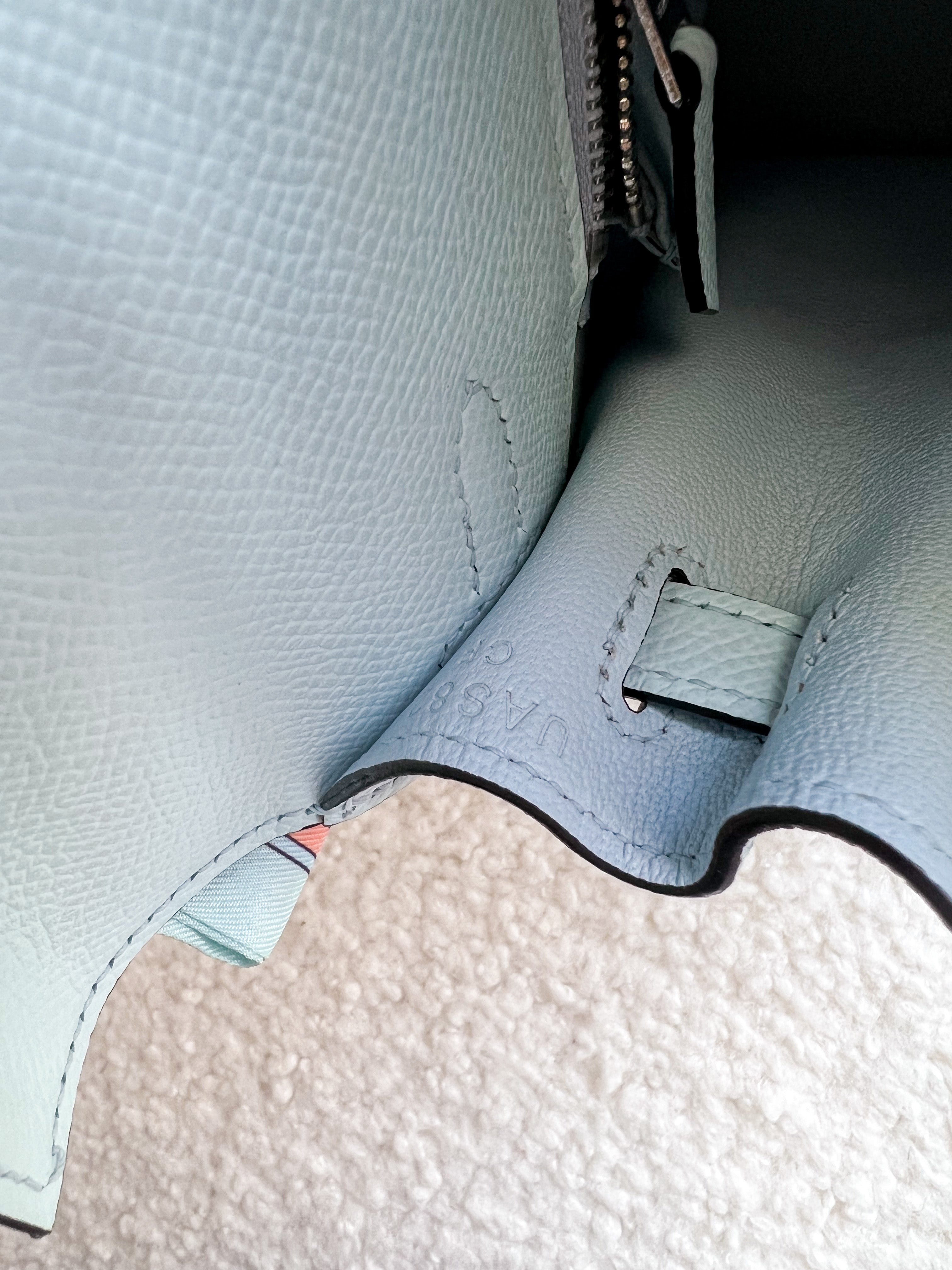 [TOP] HERMES Kelly Epsom Leather 25cm - Blue Brume SHW