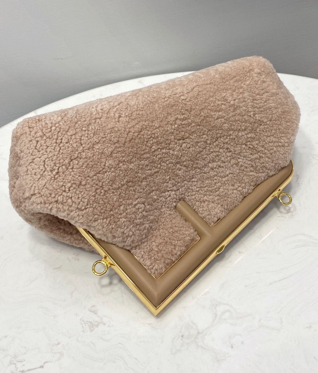 [TOP] FENDI FENDI First Small Teddy Bag - Light Pink