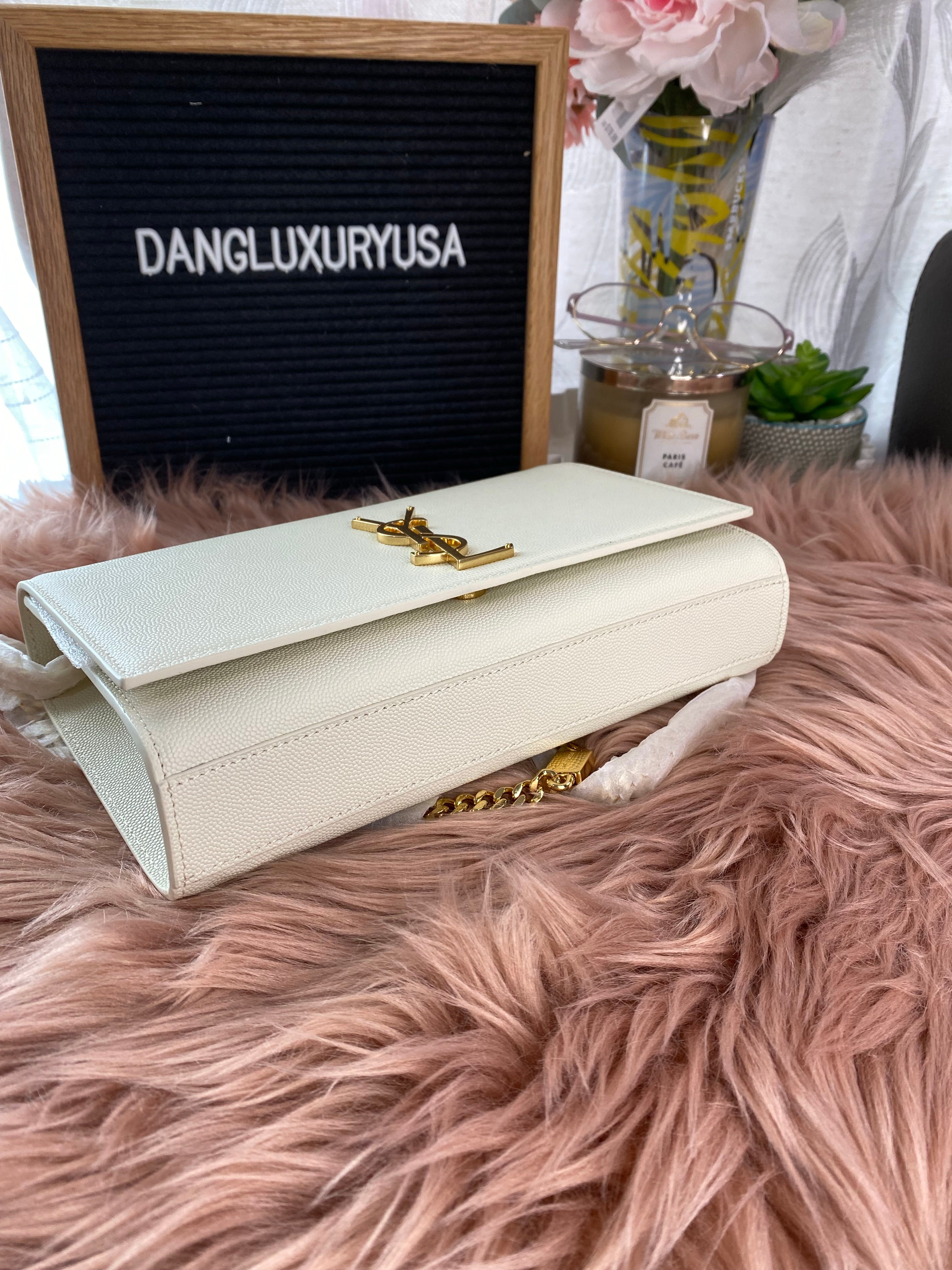 [TOP] Yves Saint Laurent YSL Kate Bag 24*14.5*5.5cm - White