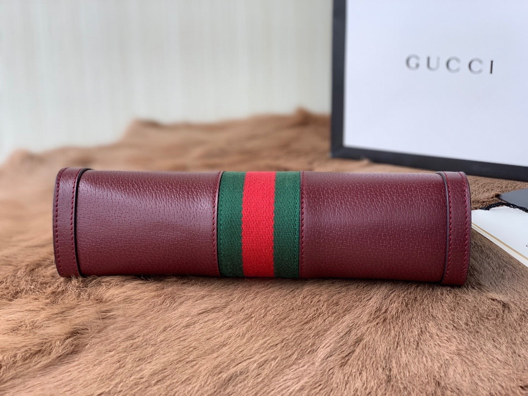 [TOP] GUCCI Ophidia Shoulder Bag Small - Burgundy
