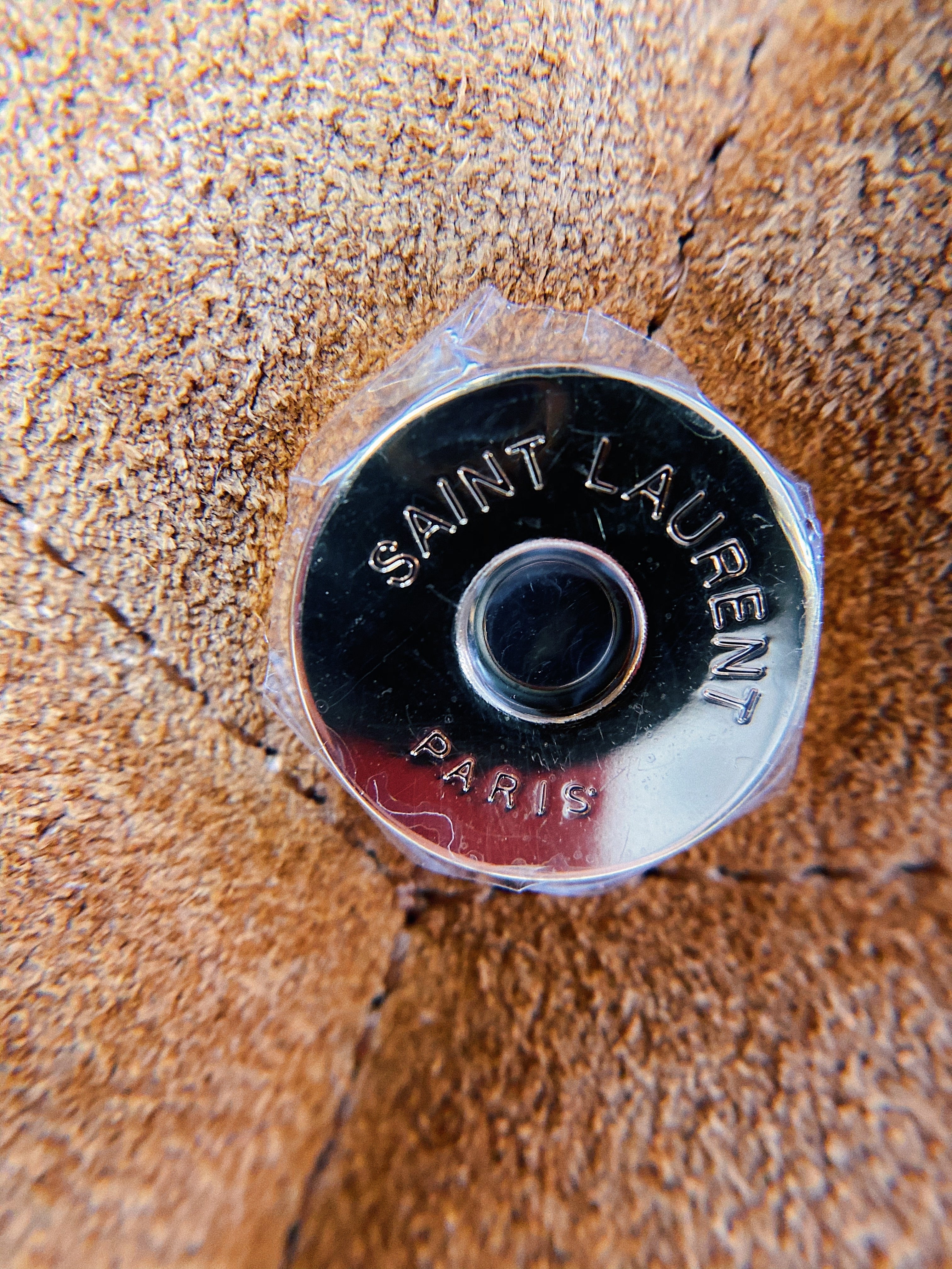 [TOP] Yves Saint Laurent YSL YSL LouLou Puffer Medium Suede Leather 35X23X13.5cm - BROWN