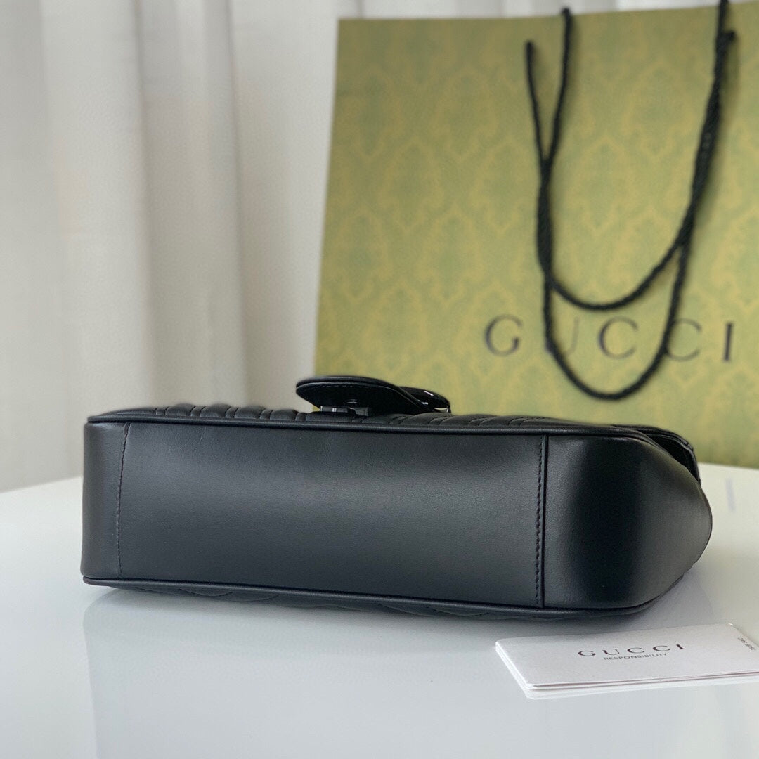 [TOP] GUCCI G*G Marmont Bag Small 26cm - All Black