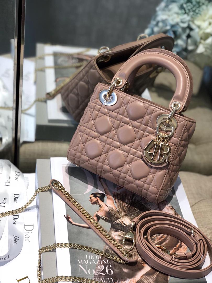 [TOP] Christian Dior Lady Christian Dior Bag Mini- Dusty Rose