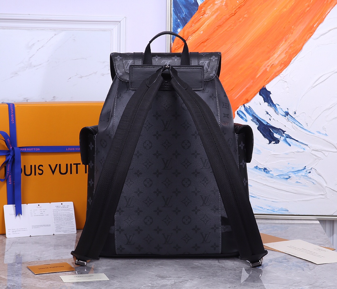[TOP] Louis Vuitton LV Christopher Backpack-Monogram Eclipse Reverse 41x48x13CM
