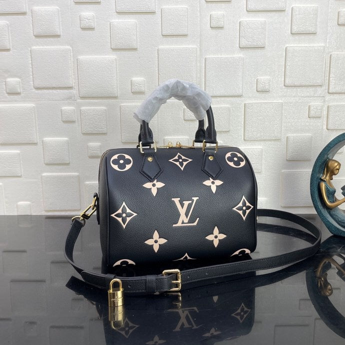 [TOP] Louis Vuitton LV Speedy Bandouliere 25 Bi Color - Black