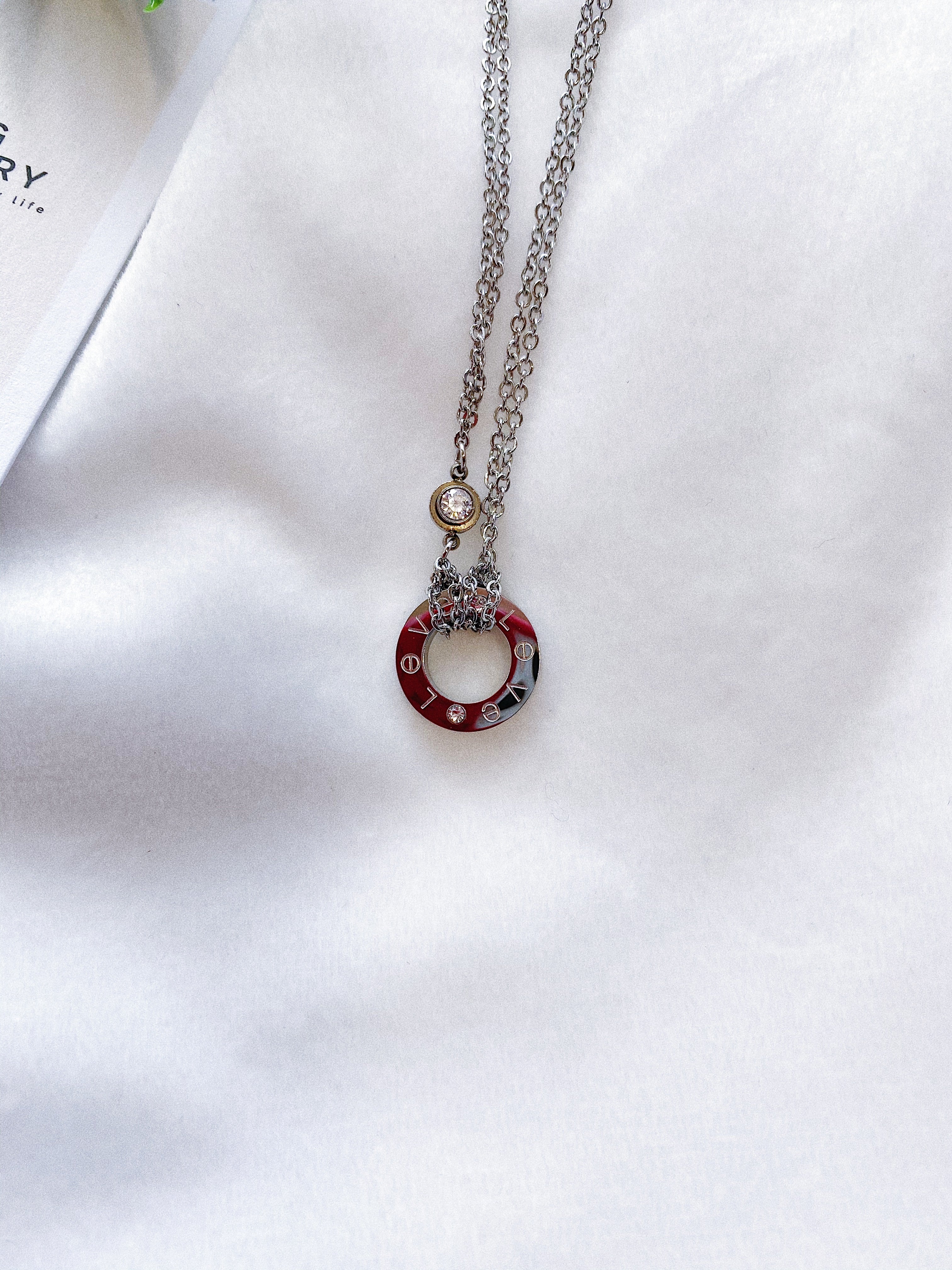 [TOP] Cartier Love Double Chain Necklace