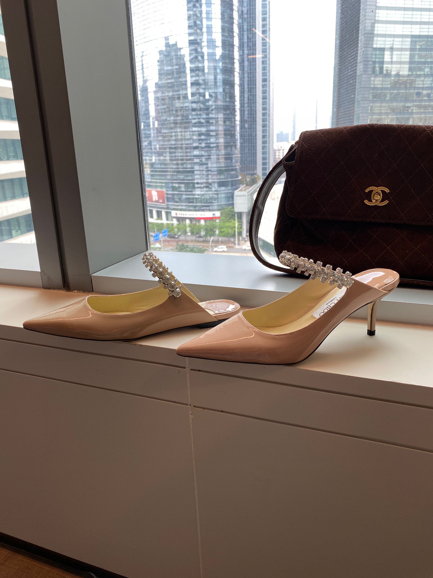 [TOP] Jimmy Choo Bing Heel 6.5cm Crystal Lambskin - 4 Colours