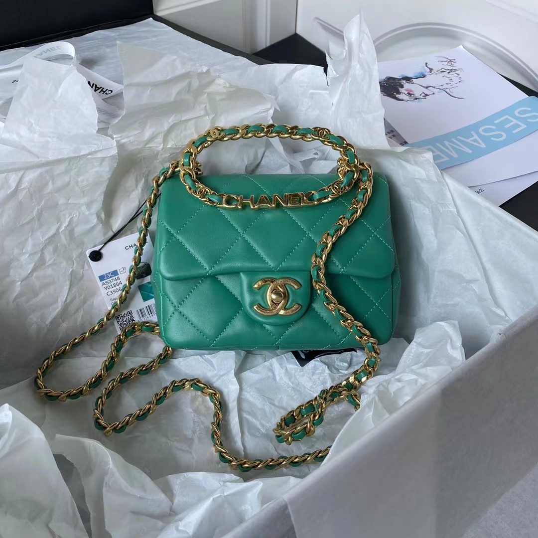 [TOP] CHANEL Classic CF Lambskin-17x13x6-GHW-4 colours