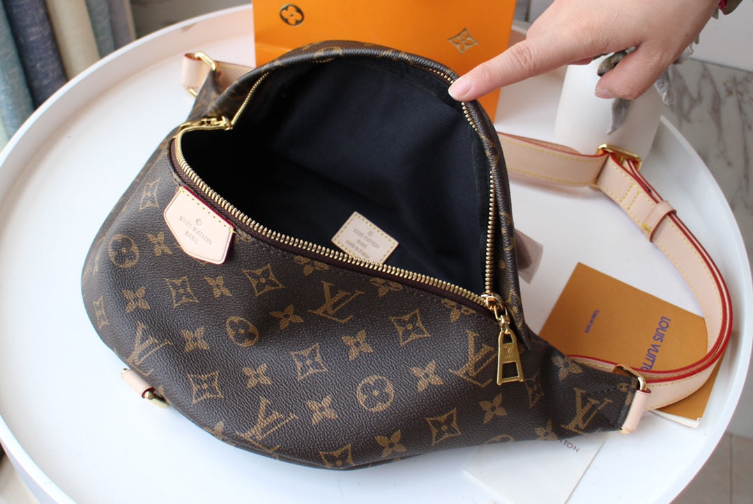 [TOP] Louis Vuitton LV Bumbag Monogram 37x14x13 cm-Brown