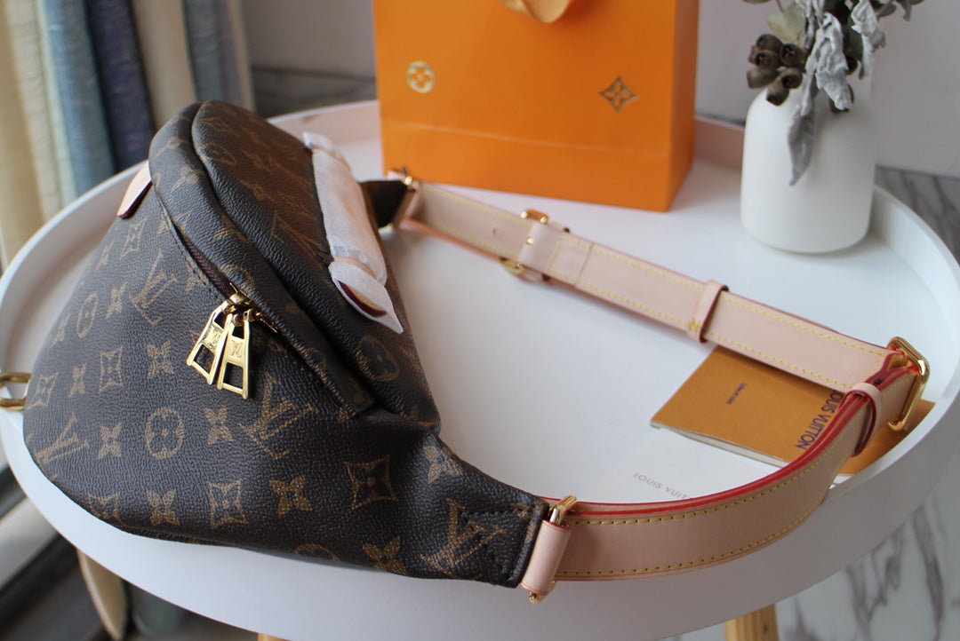 [TOP] Louis Vuitton LV Bumbag Monogram 37x14x13 cm-Brown
