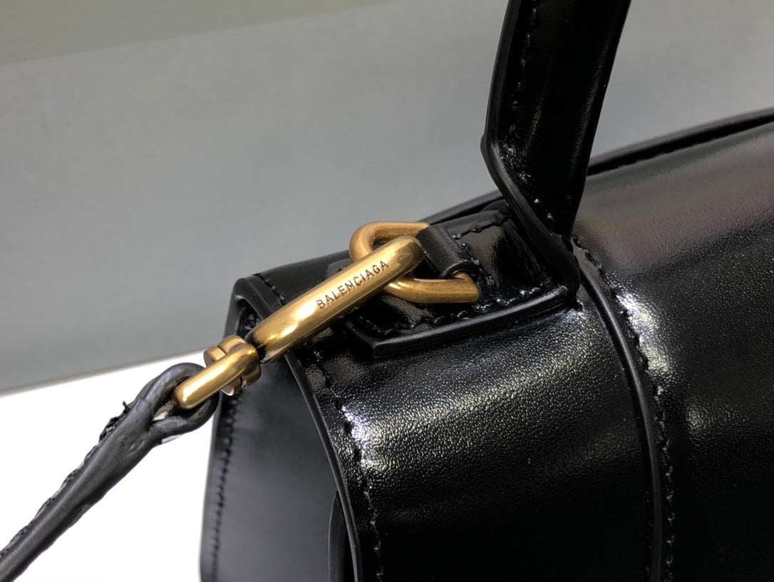 [TOP] BALENCIAGA Hourglass XS Bag 19cm - Black