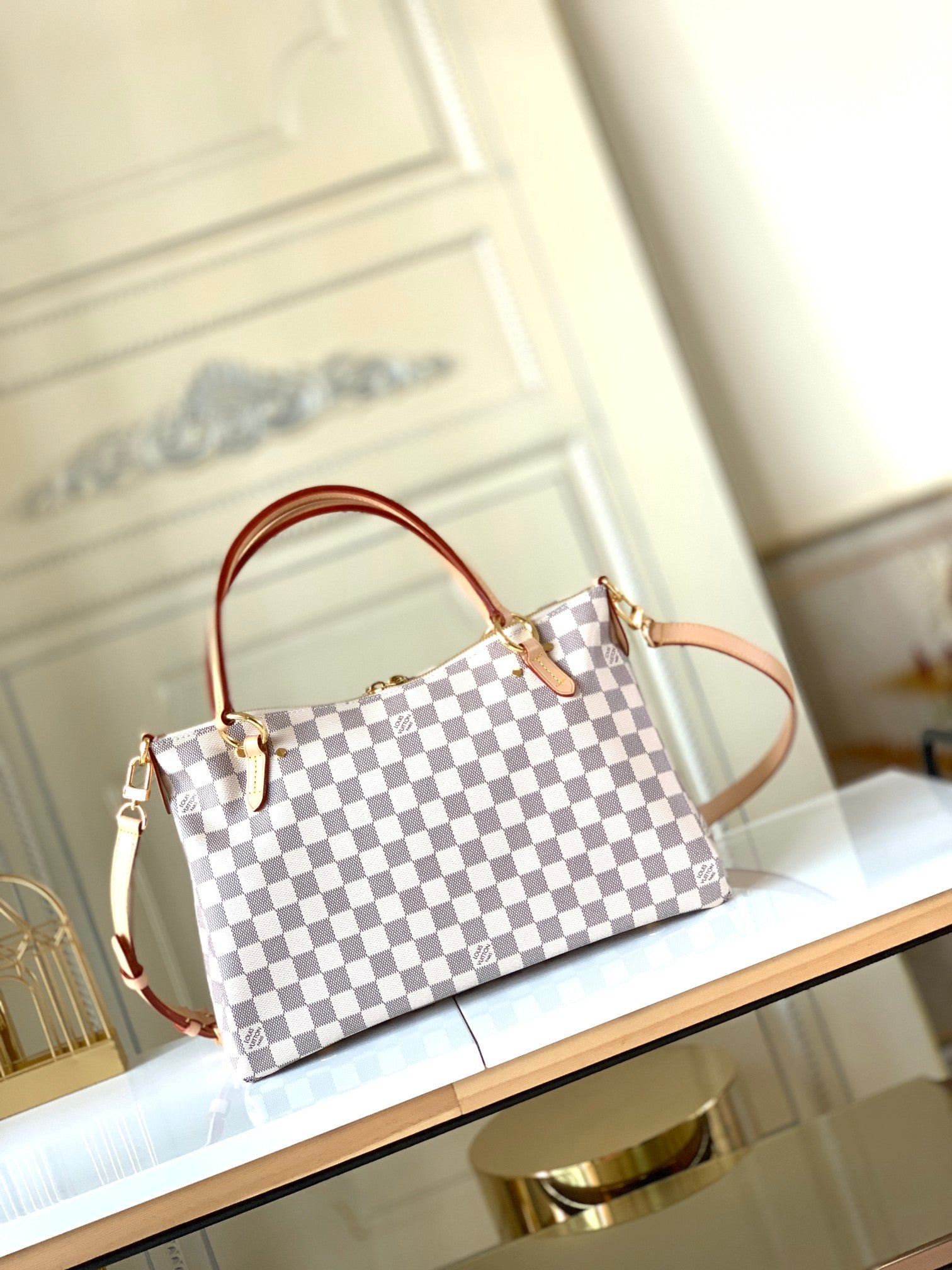 [TOP] Louis Vuitton LV L*V Lymington Damier Azur Bag 35 x 24 x 14cm