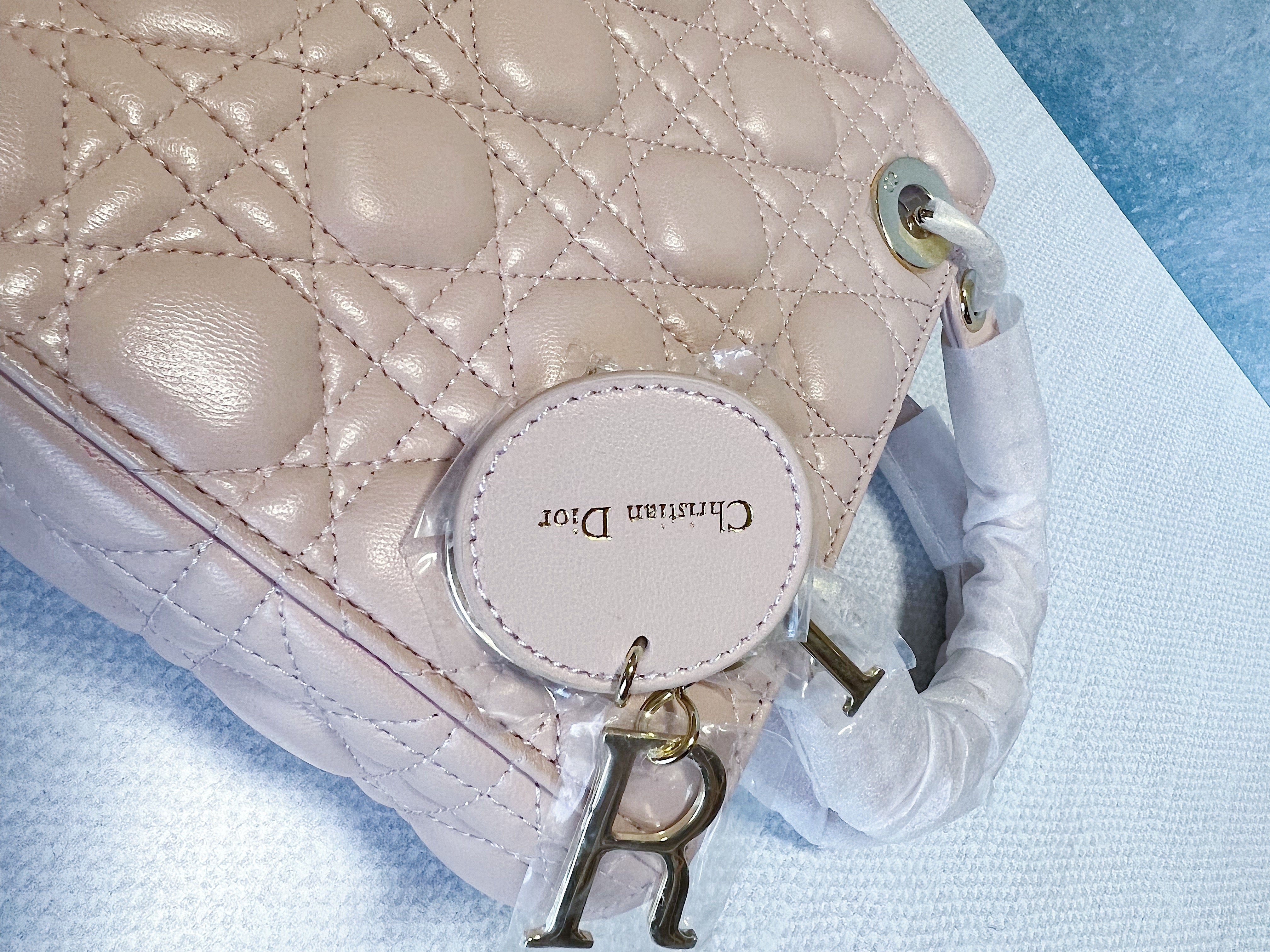 [TOP] Christian Dior Lady Christian Dior Bag ABC - Powder Rose w LGHW