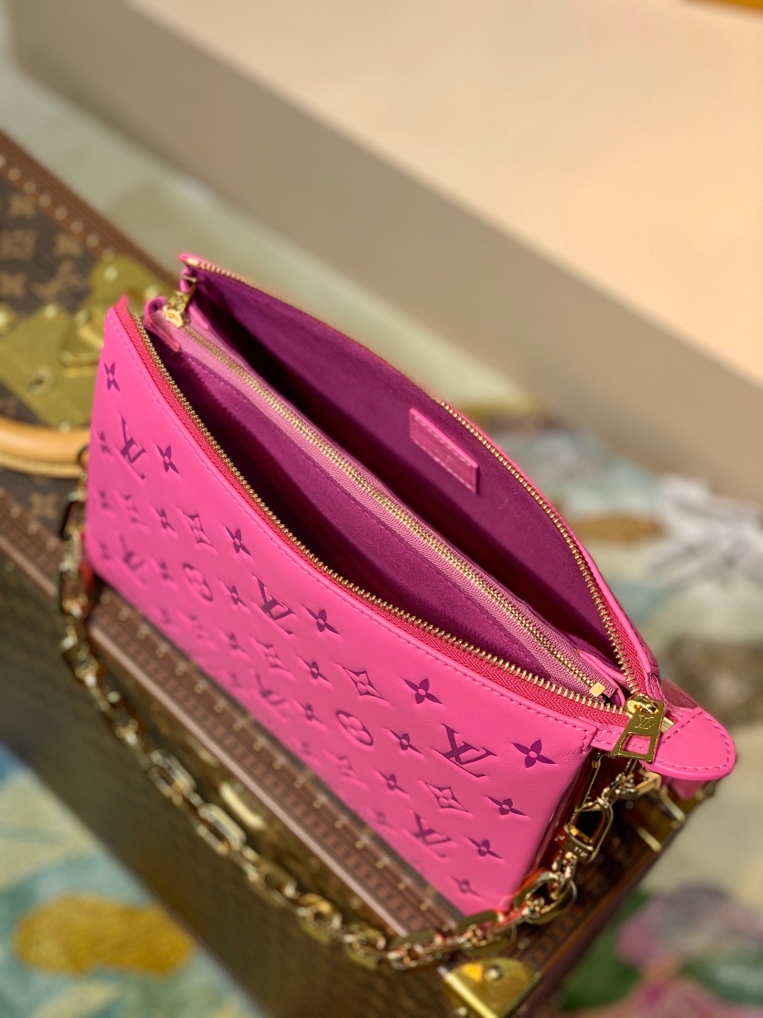 [TOP] Louis Vuitton LV L*V Coussin PM Bag - Pink Purple