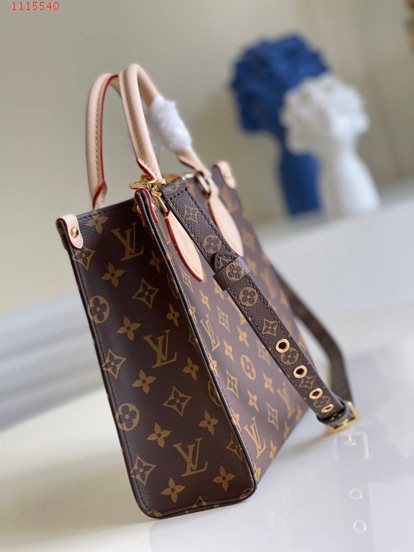 [TOP] LV Sac Plat Monogram Bag 20/21/10cm-Brown