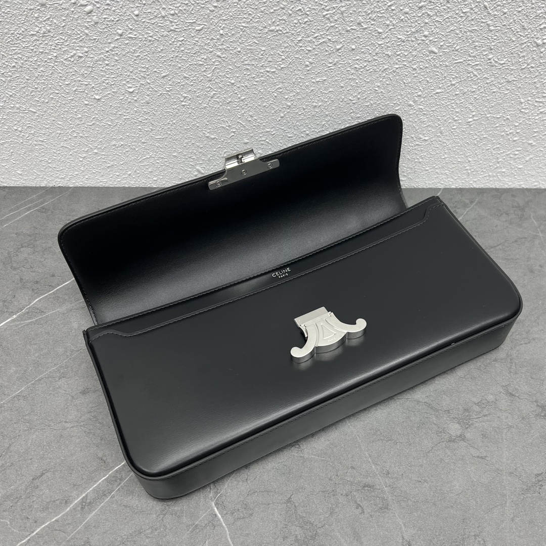 [TOP] CELINE Triomphe Bag 33-13-5 - GHW&SHW - Black