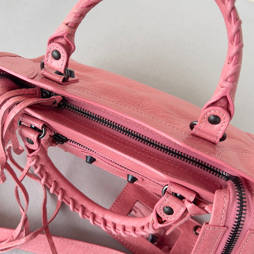 [TOP] BALENCIAGA Classic Small City Bag - Rose Bonbon