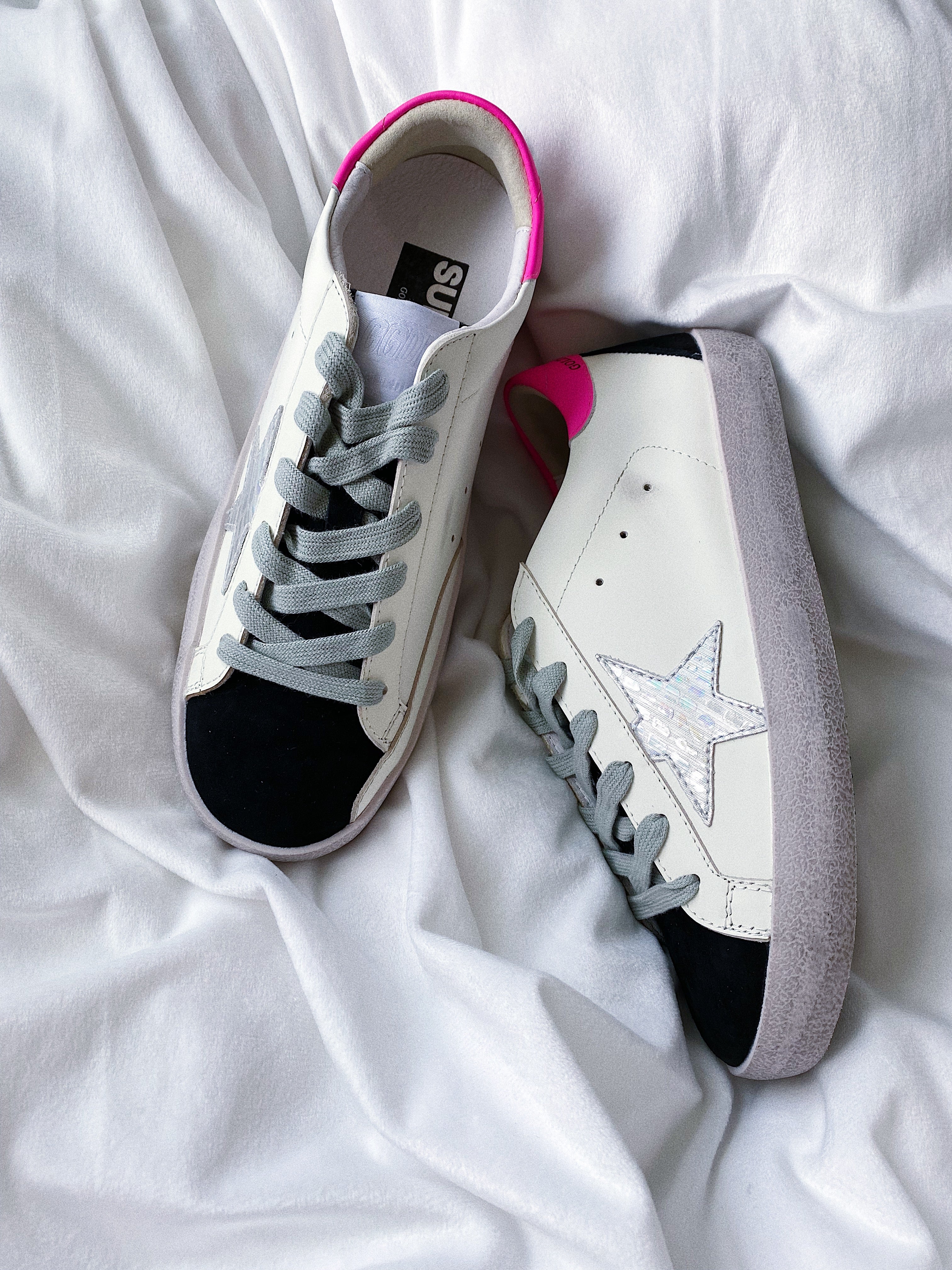 [TOP] GGDB Super Star Sneakers - Pink and Silver