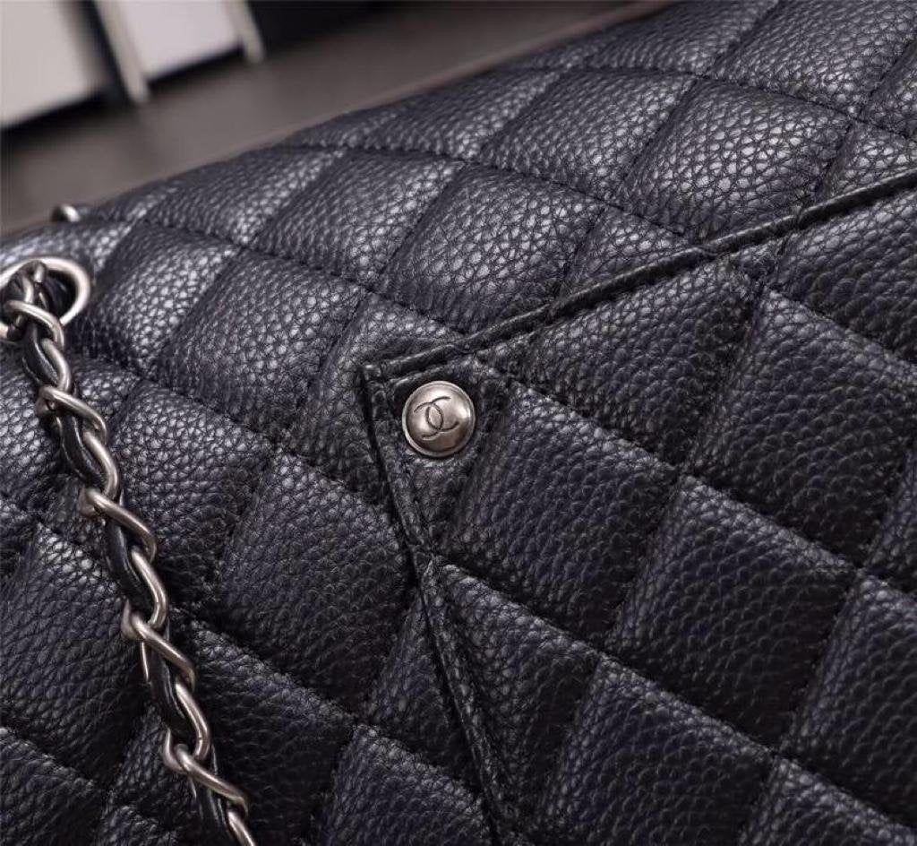 [TOP] CHANEL Classic Flap Travel Bag Caviar XXL 45cm – Black & SHW
